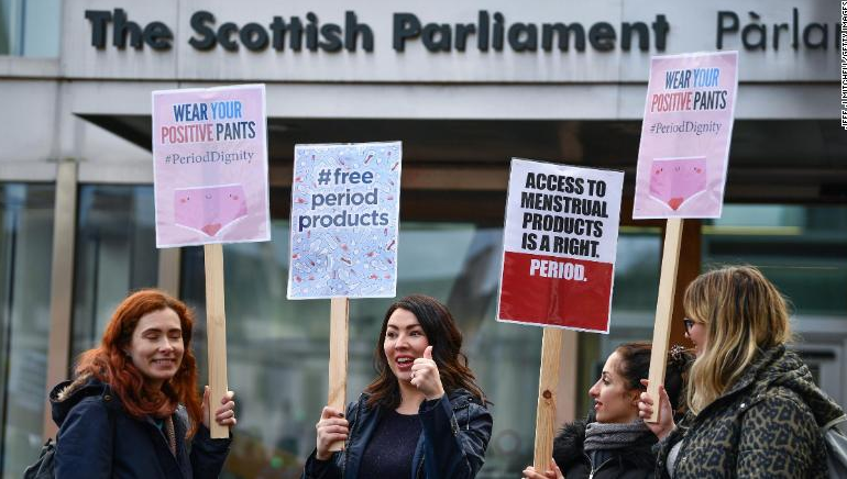 Scotland becomes first country to provide free pads and tampons