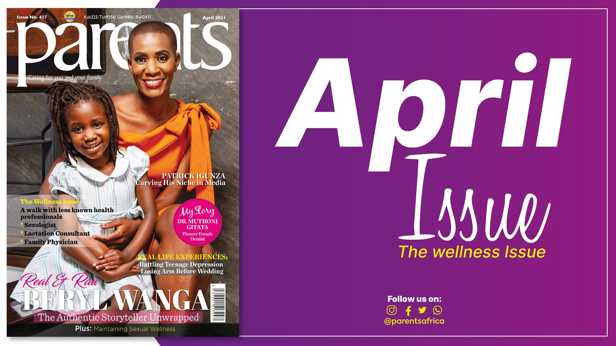 Writer Beryl Wanga Itindi talks single-parenthood and dating on the April issue of Parents