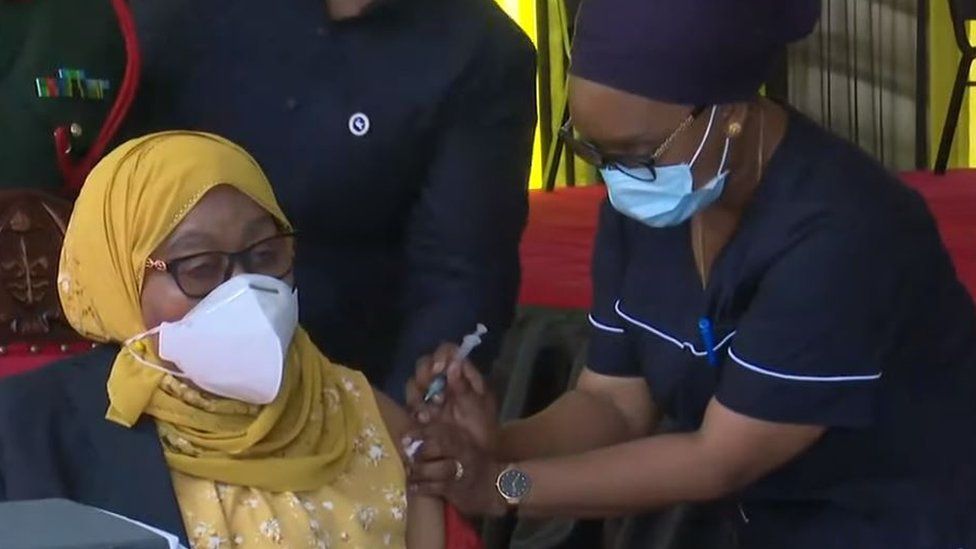 President Samia Hassan gets Covid-19 jab as Tanzania launches mass vaccination campaigns