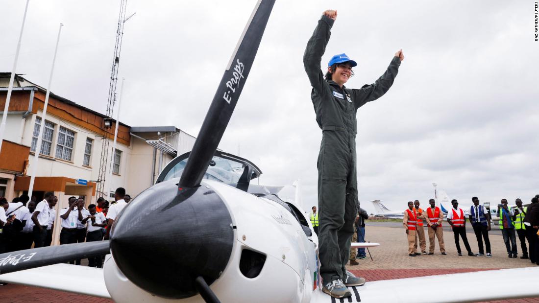 16-year-old pilot lands in Kenya In pursuit of World Record