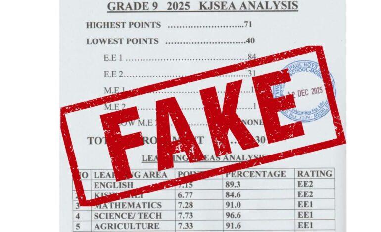 KNEC Warns Schools Against Fake KJSEA Performance Analysis